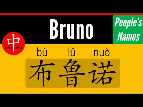 How to Say Your Name BRUNO in Chinese?