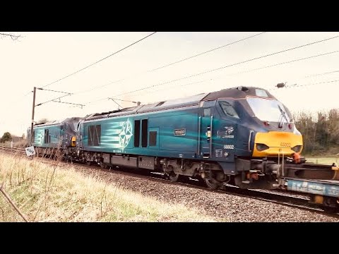 68005 & 68002 Passes Aycliffe | 4Z48 Mossend Euroterminal to Daventry DRS (Tesco Train)