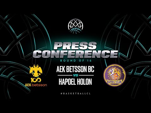 AEK BETSSON BC v Hapoel Holon - Press Conference | BCL 2023-24