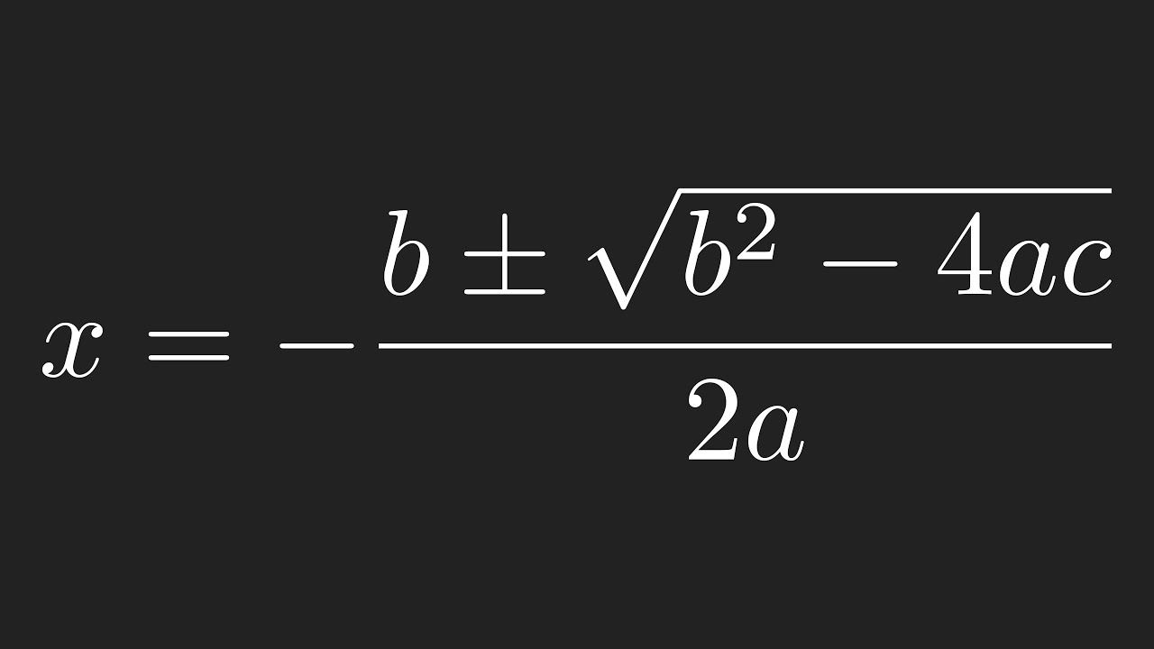 But where does the quadratic formula come from?