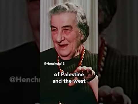 1973: Former Israeli Prime Minister Golda Meir gives a poignant history lesson.