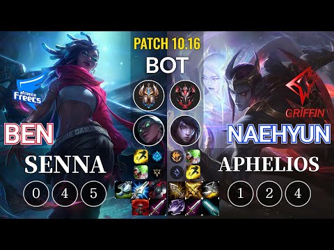 AF Ben Senna vs GRF Naehyun Aphelios Bot - KR Patch 10.16