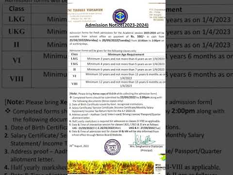 Admission for the session 2023-2024 going on
