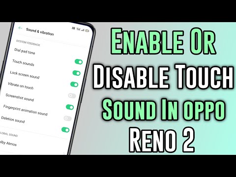 How To Enable Or Disable Touch Sound In Oppo Reno 2 ll Reno 2 Me Touch Sound Kaise Enable Karen