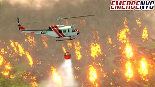 EmergeNYC Firefighting Helicopter Dropping Water O