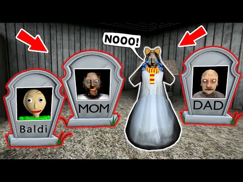 Granny vs *R.I.P.* vs Grandpa vs Baldi - funny horror animation (30 mins of fun)