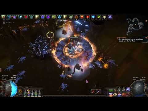 Path of exile 3.18 Aura stacking guardian /// minotaur clear