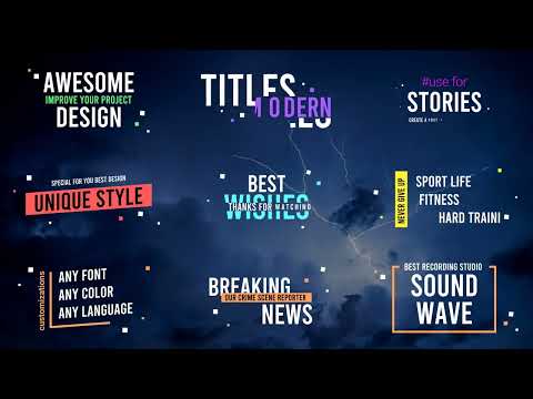 Modern Titles for After Effects ★ Best After Effects Templates ★ 2022