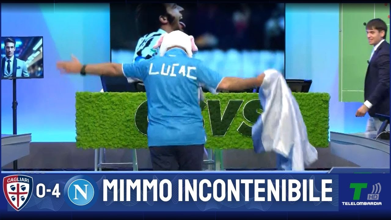 GOL DI CAGLIARI NAPOLI 0-4: MIMMO PESCE GIÀ PAZZO DI LUKAKU!