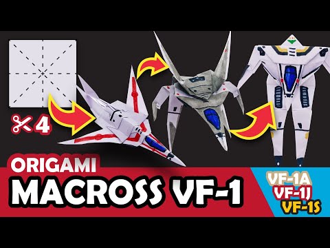 How to make a Transforming MACROSS / ROBOTECH VF-1 Origami Transformer