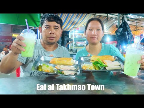 Nightlife & Street Food Tour at Ta Khmao Riverside Park | Hang Out and Eat Dinner