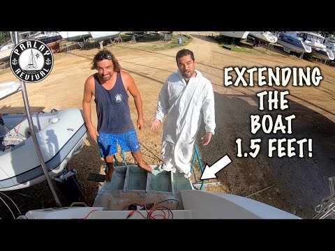 HUGE PROGRESS!! Catamaran transom extension - Part 2
