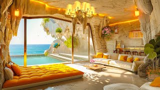 Morning Jazz Delight | Positive Jazz Bossa Nova Rhythms &amp; Ocean Wave Sounds for Ultimate Relaxation