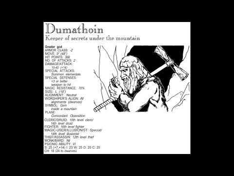 Gods of the Dwarven Pantheon: Dumathoin [Keeper of Secrets under the Mountain] - The Forgotten Gods
