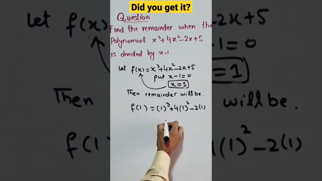 How to find a remainder by remainder theorem | without performing division |Maths...