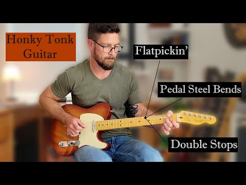 Honky Tonk - Classic Country Guitar with Double Stops and Pedal Steel Bending Licks