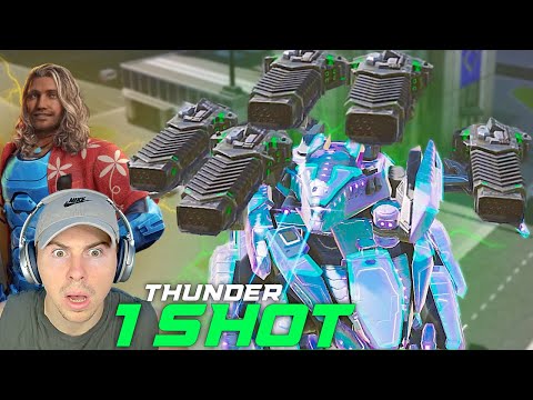 Most Powerful Thunder Build Of All Time! 5x Thunder Mayhem - 1 Shot Thunder Kills | War Robots