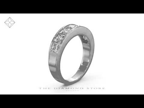 FT35 - Princess Diamond Half Eternity Ring 1.50CT