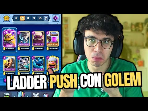 LADDER PUSH WITH GOLEM EXTRACTOR! LAST WEEK OF SEASON - CLASH ROYALE ITA