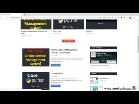 Introduction to Online Service Management System Project PHP MySQL Hindi