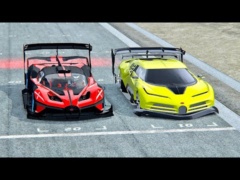 Bugatti EB110 Hommage GTR vs Bugatti Bolide GTR - Drag Race