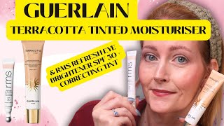 GUERLAIN Terracotta Joli Teint Protecting Tinted Moisturizer & RMS Eye Brightener - on mature skin