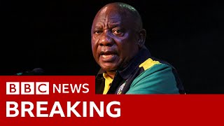 South Africa President Cyril Ramaphosa re-elected ANC leader - BBC News