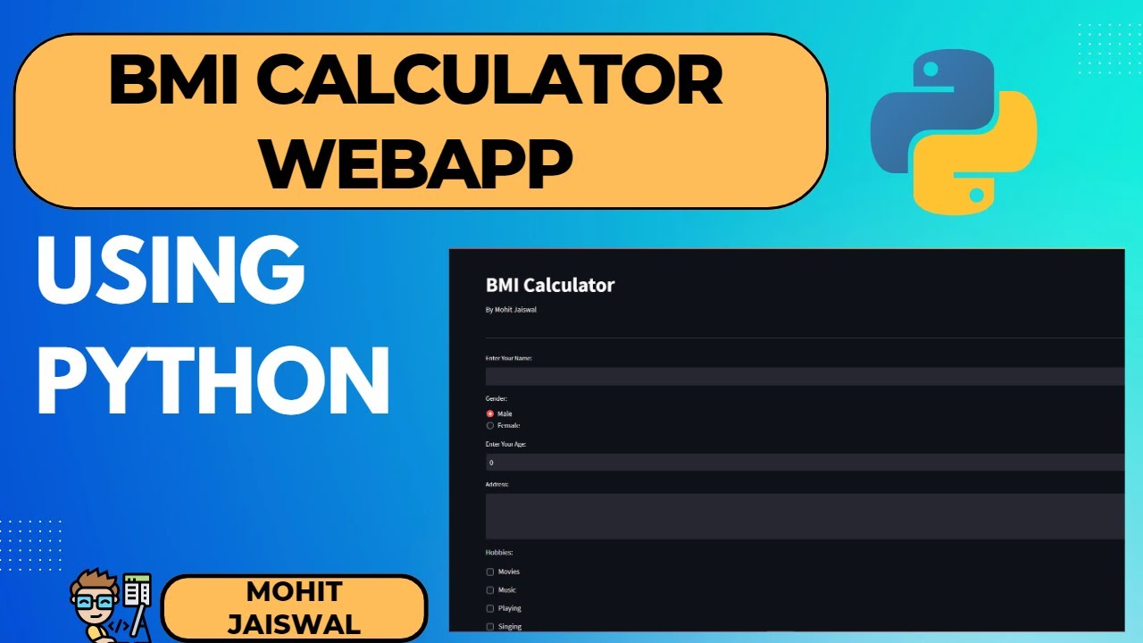 BMI Calculator Webapp using Python | Project 02 | Internship
