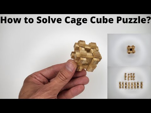 How to Solve Wooden Puzzle Cage Cube? - The Cage Solution - Try to Repeat! [4K]