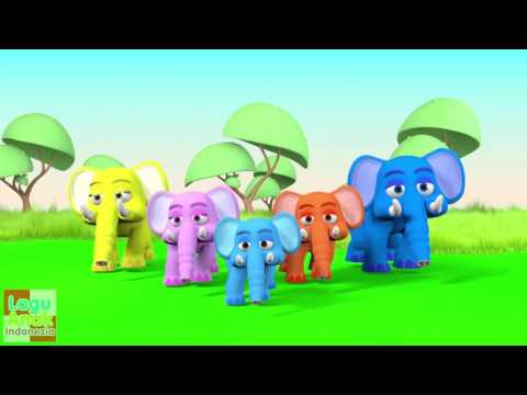 Jari Jariku - GAJAH 3D  (Elephant Finger Family Song) | Lagu Anak Indonesia