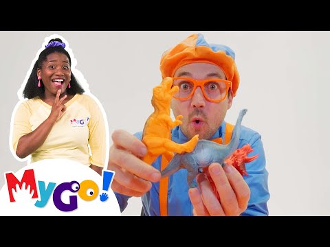 Blippi Learns About Weight | Blippi | MyGo! Sign Language For Kids | Educational Videos For Kids