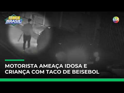 Motorista de aplicativo ameaça idosa e criança com taco de beisebol em Goiás | #SeLigaBrasil