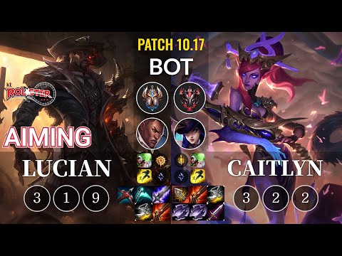 KT Aiming Lucian vs Caitlyn Bot - KR Patch 10.17