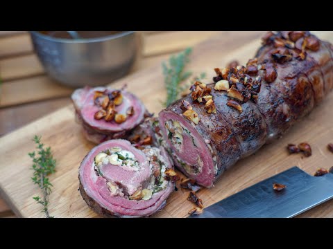 Gefüllter Wildschweinbauch