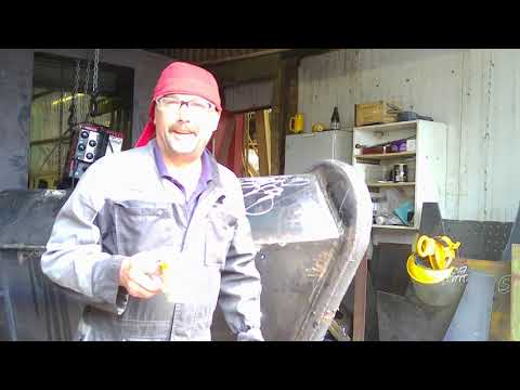 Narrowboat Build. Building The Ebay narrowboat . Welding Stem Capping .