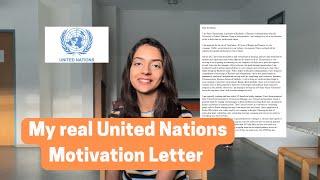 How to write a Motivation Letter for Internship | Sharing my UN Motivation Letter & Resume