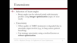 8.3.11 Radiation Therapy - Video 6: The Analytics Edge