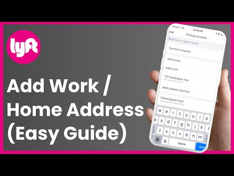 How to Add Work or Home Address on Lyft !