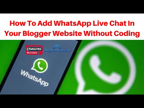 How to add WhatsApp live chat in your blogger website without coding