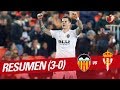 Resumen de Valencia CF vs Real Sporting (3-0)
