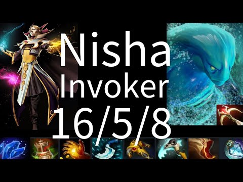 Nisha Invoker vs Morphling, Batrider, Disruptor, Enchantress, Brewmaster - dota2