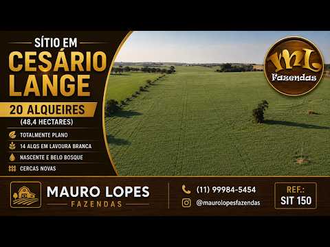 SÍTIO DE 48,4 HECTARES À VENDA | CESÁRIO LANGE – SP | IMPERDÍVEL!   (SIT 150)