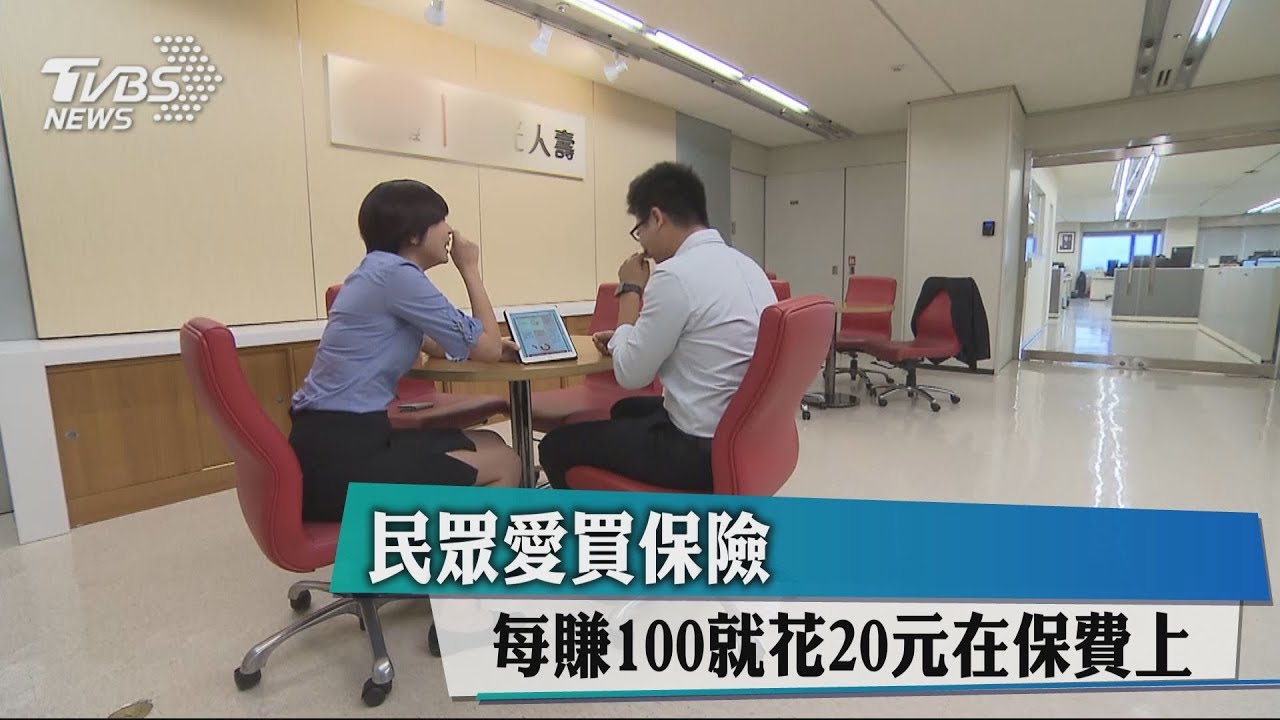 民眾愛買保險 每賺100就花20元在保費上