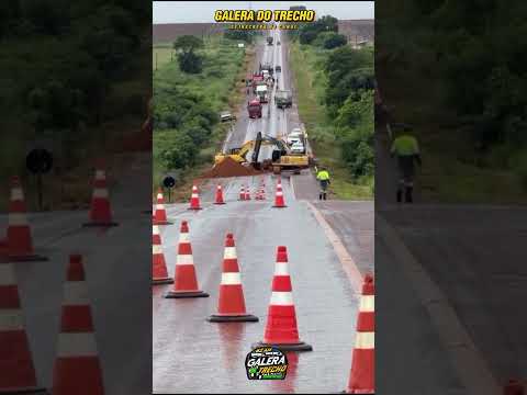 Parte da ponte na BR158 caiu sentindo a Ribeirão cascalheira MT