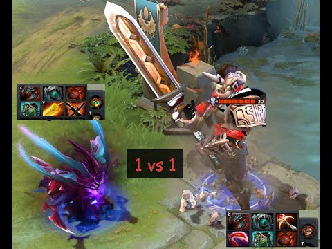 Spectre vs Sven Dota 2  1 vs 1  30 lvl  8 slots! Who do you think will win??