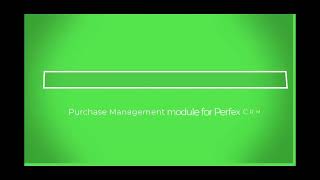 [Perfex CRM Modules - Purchase Management] Create and Register a Vendor