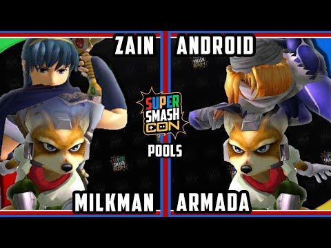 SSC2018 SSBM - PG | Zain & OES | MilkMan Vs. [A]ndroid & [A]rmada Smash Melee Pools