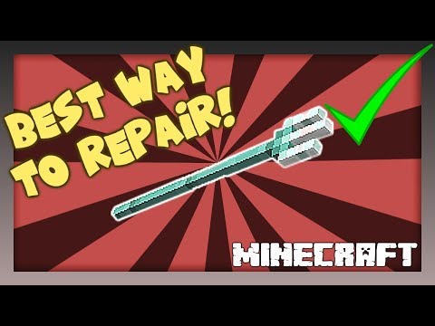 BEST WAY to REPAIR a TRIDENT! Minecraft 1.15.1
