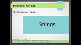 Q.91 to Q.95 Python -  Strings and enumerate() in Python | Solved Python Practice Exercises