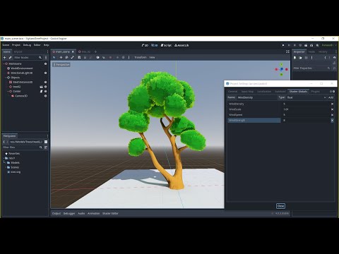 Creating Stylized Tree in Blender for Godot 4.0 with stylized shader.